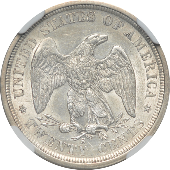 1875-S NGC AU-58
