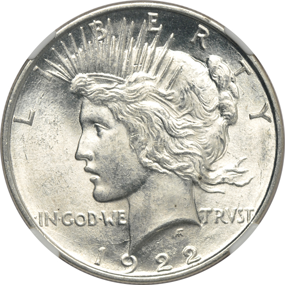 1922-D MS-64 CAC, 1925 MS-65 CAC, and a 1934-D MS-63