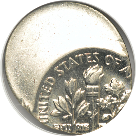 Three United States error coins, as described