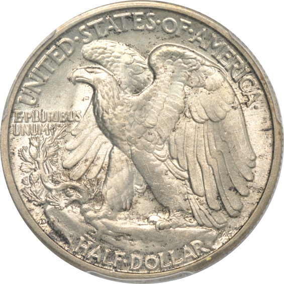 Four different Walking Liberty half-dollars certified MS-65