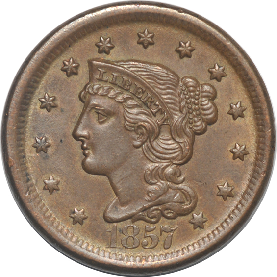 1857 Small Date, and an 1857 Large Date, both UNC