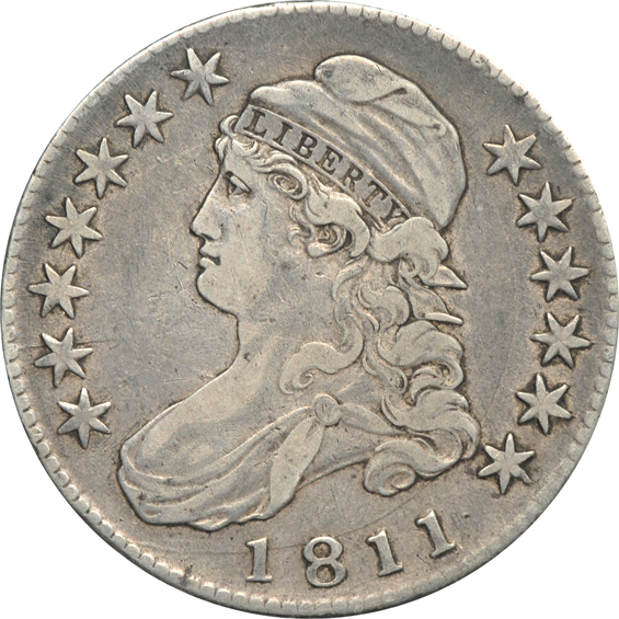 Collection of thrity Bust half-dollars ranging from 1807 to 1821