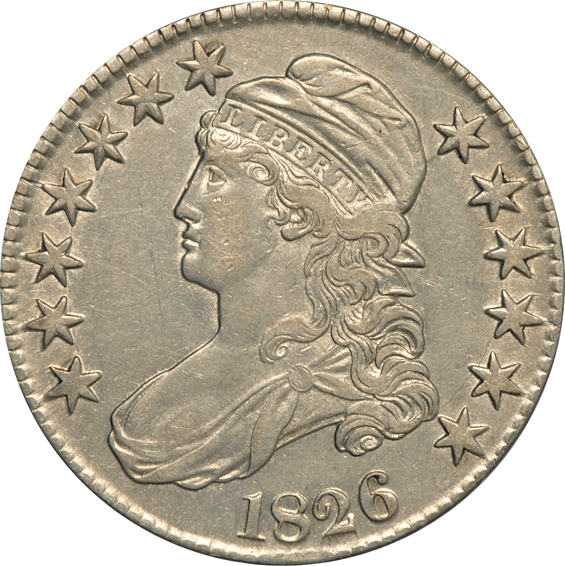 Collection of thirty Bust half-dollars ranging from 1821 to 1827