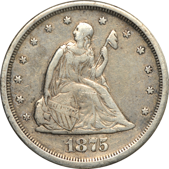 Collection of ten twenty-cent pieces