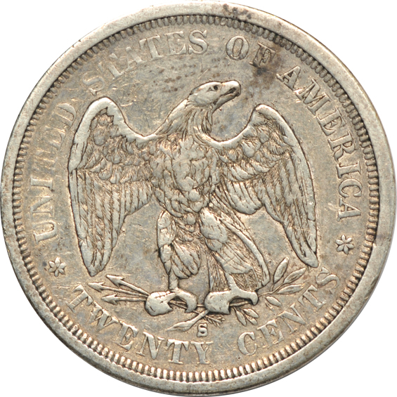 Collection of ten twenty-cent pieces