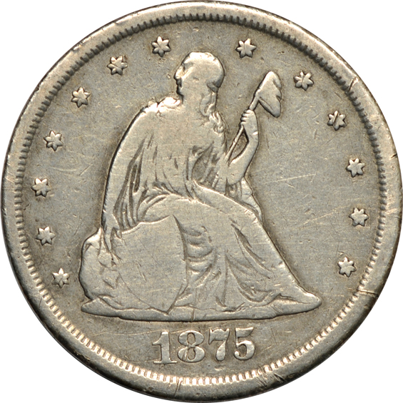 Collection of ten twenty-cent pieces