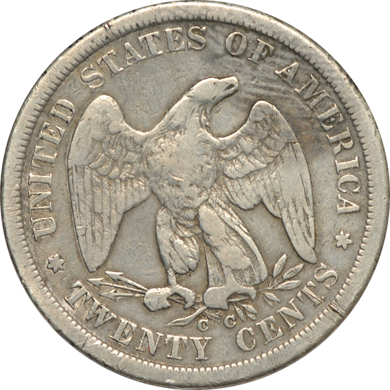Collection of ten twenty-cent pieces