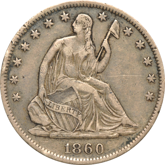 Four reeded-edge Bust half-dollars and sixteen Seated Liberty half-dollars