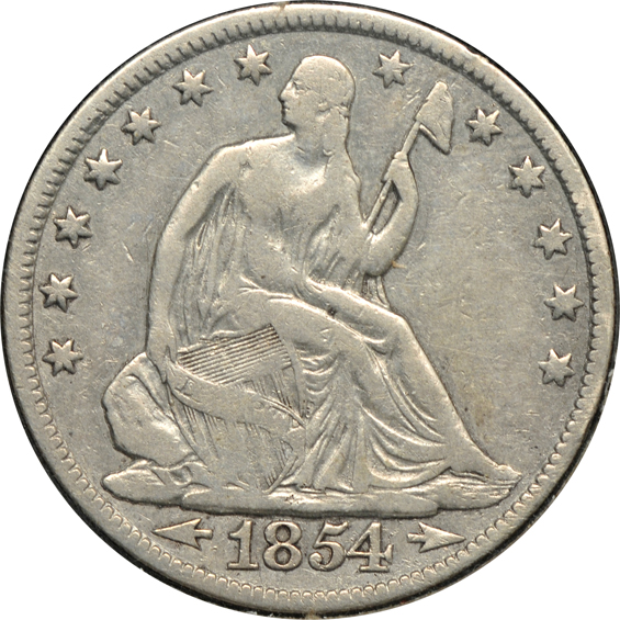 Four reeded-edge Bust half-dollars and sixteen Seated Liberty half-dollars