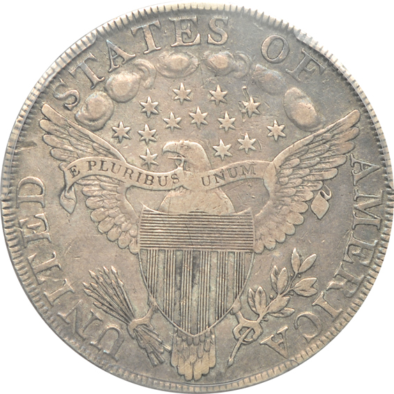 1798 Pointed 9, 4 Lines B-23, BB-105 PCGS VF-25