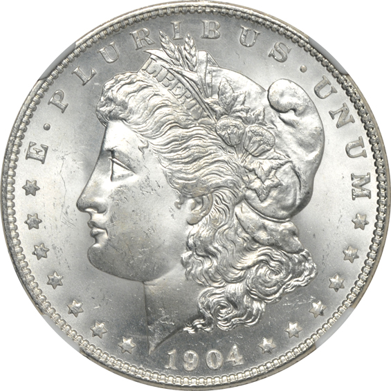 Three 1904-O NGC MS-66