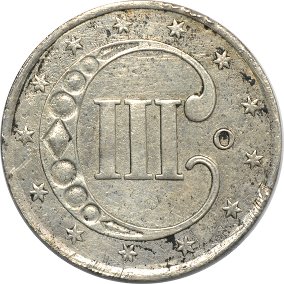 Collection of twenty-three three-cent silver pieces