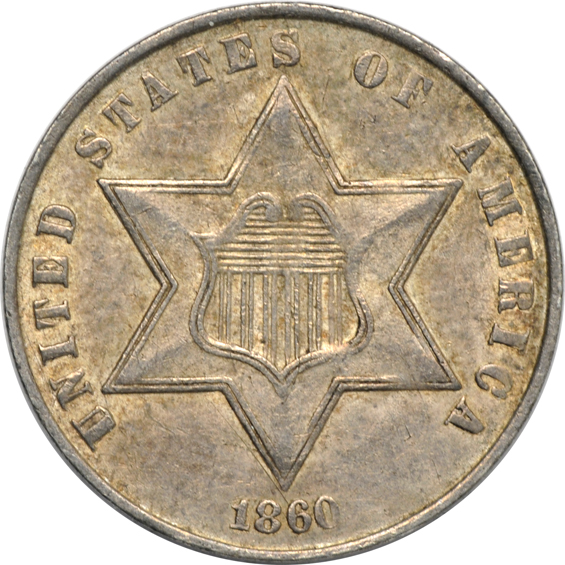 Collection of twenty-three three-cent silver pieces