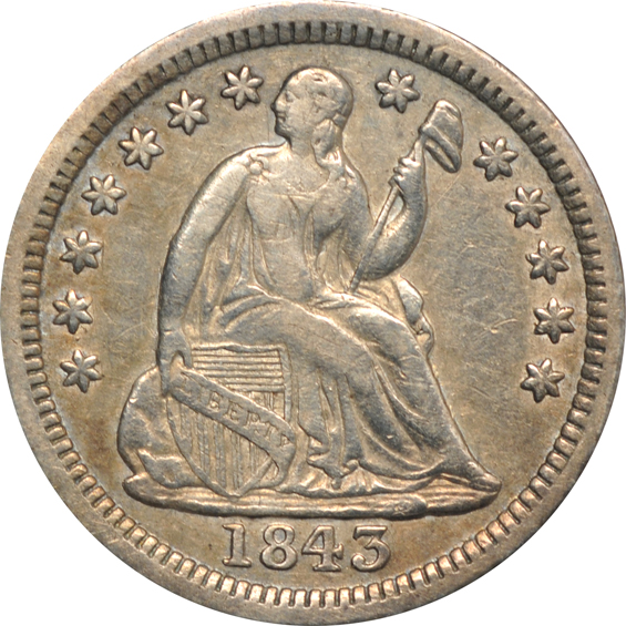 Collection of six Capped Bust half-dimes and thirty-five Seated Liberty dimes