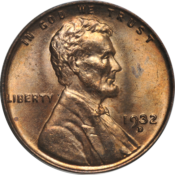 Four Lincoln cents, as described