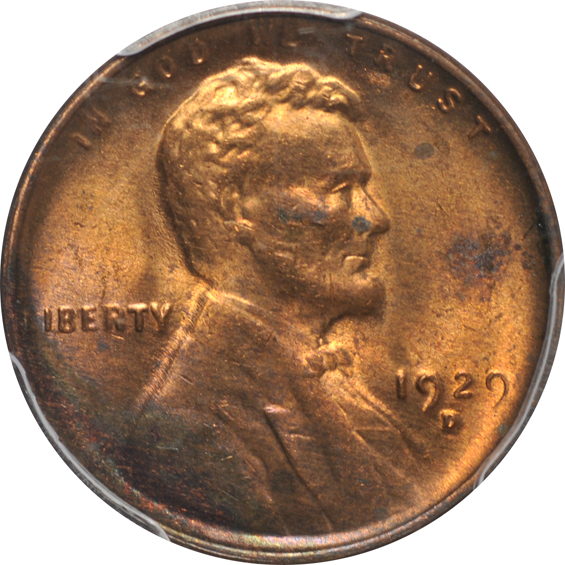 Four Uncirculated Lincoln cents certified by PCGS