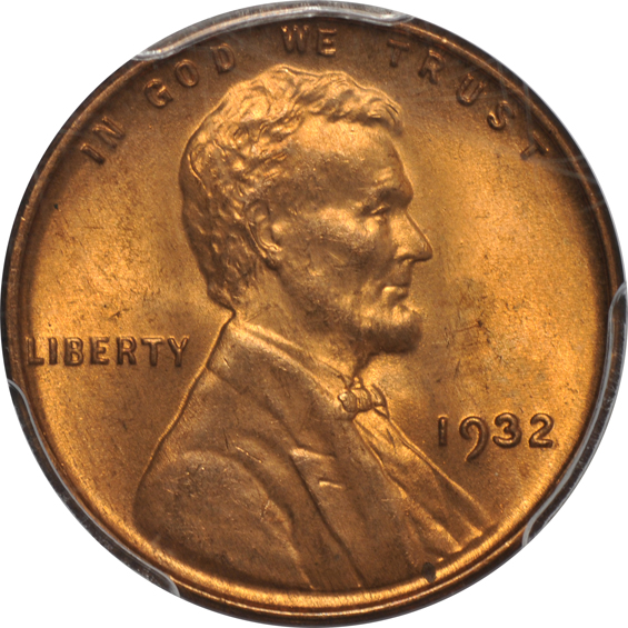 Four Uncirculated Lincoln cents certified by PCGS