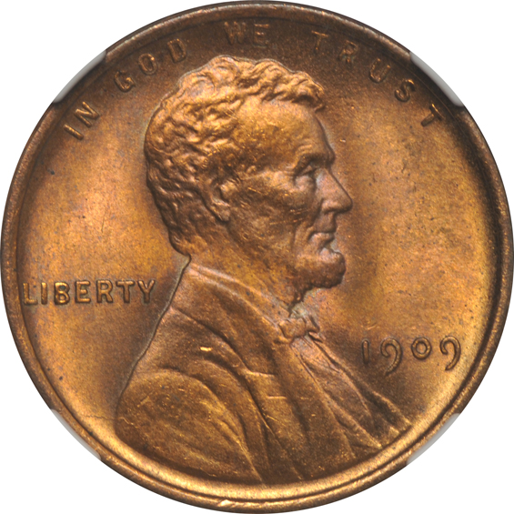 Six Uncirculated Lincoln cents certified by NGC