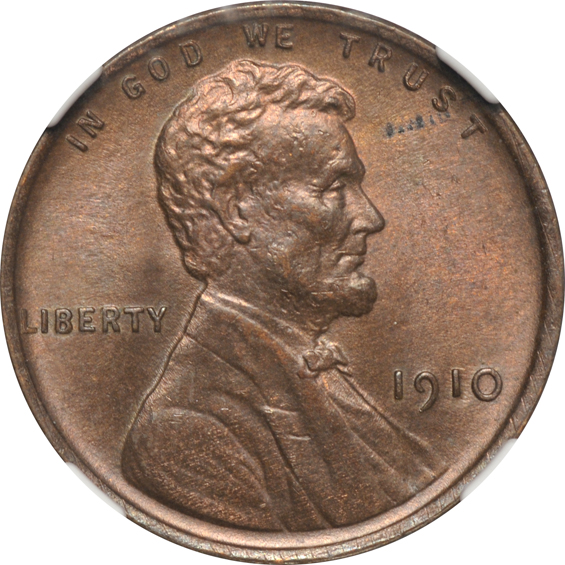 Six Uncirculated Lincoln cents certified by NGC
