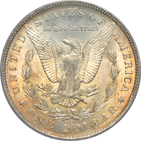 1885-O PCGS MS-64+, and an 1887 NGC MS-64 Star CAC
