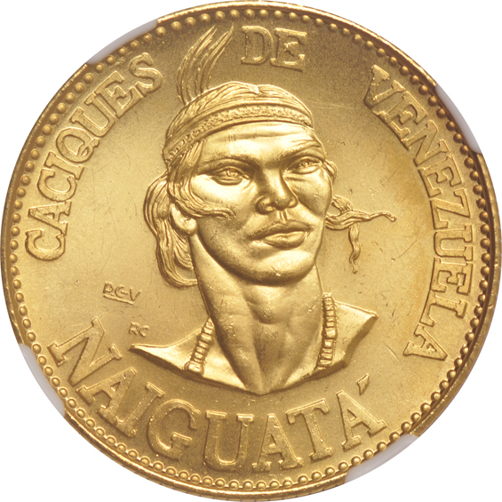 Venezuela - Complete eighteen-coin 1955 60 bolivares gold set, all NGC (AGW .6423oz each)