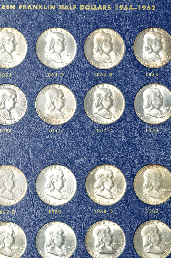 Complete collections of Franklin half-dollars and Kennedy half-dollars through 2014