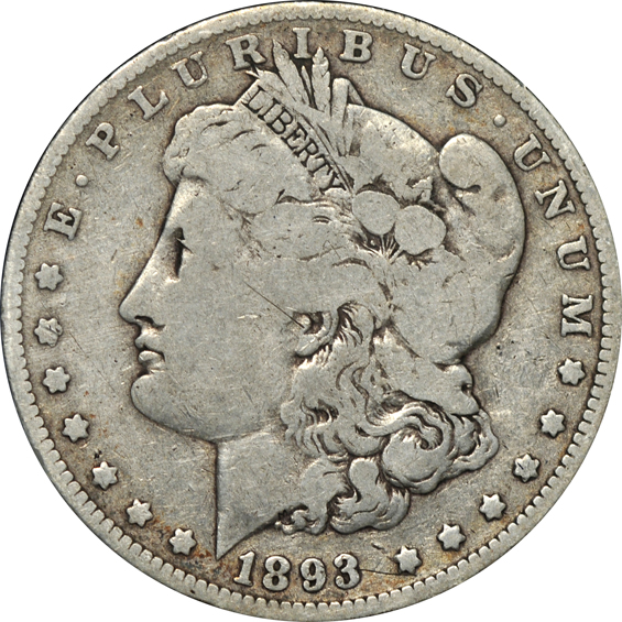 Collection of Morgan silver dollars, 1887 through 1896 (no 1895), in a Whitman 9428 album