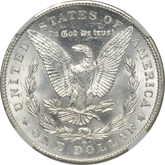 1879-O MS-63, 1888-O MS-63, and a 1903-O MS-64, all NGC CAC
