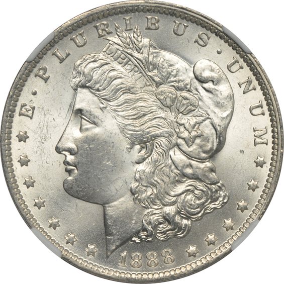 1879-O MS-63, 1888-O MS-63, and a 1903-O MS-64, all NGC CAC