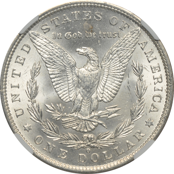 1879-O MS-63, 1888-O MS-63, and a 1903-O MS-64, all NGC CAC