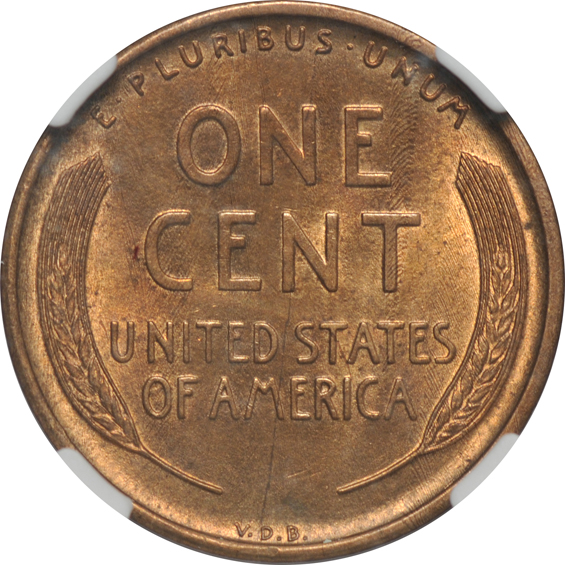 1909-S VDB Lincoln NGC MS-63 RB