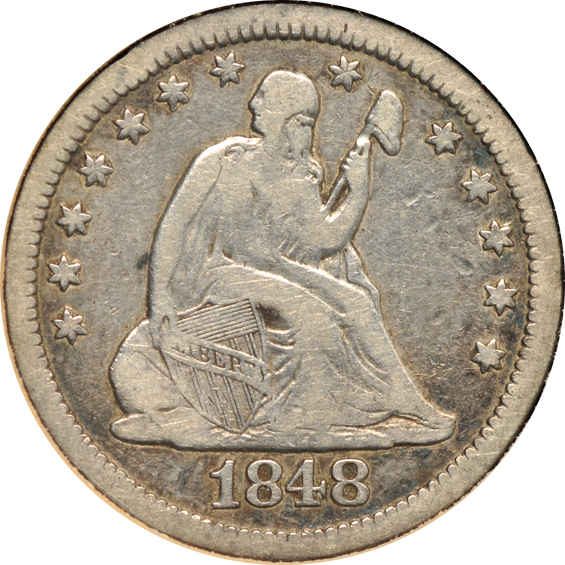 Sixty-seven different Liberty Seated quarters in a Dansco 6142 album