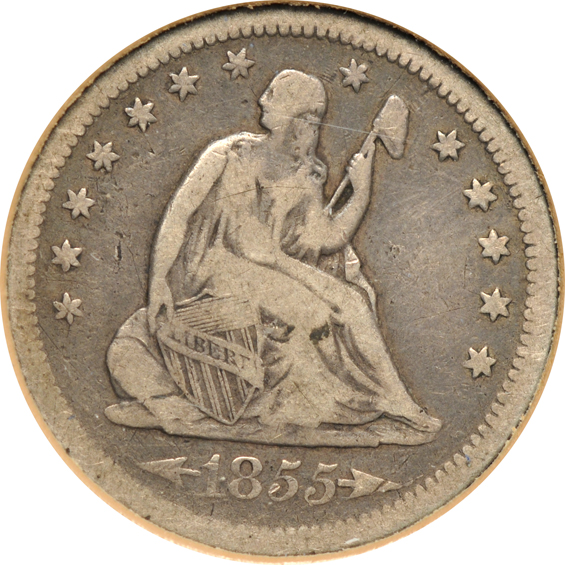 Sixty-seven different Liberty Seated quarters in a Dansco 6142 album