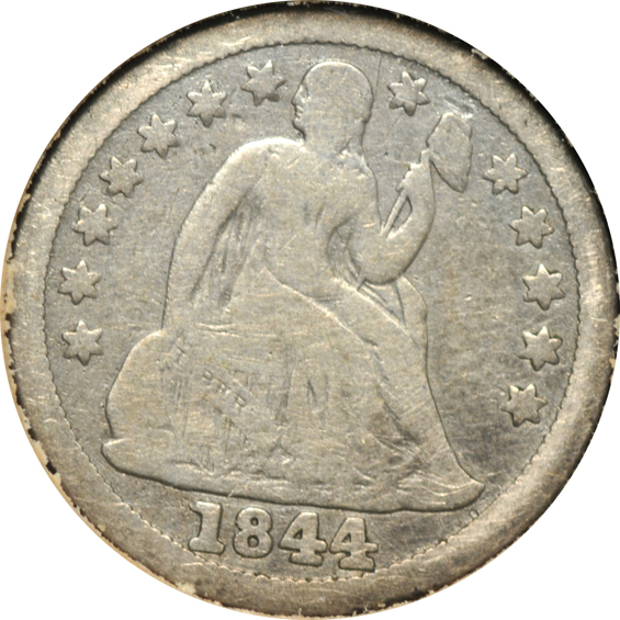 Collection of ninety-eight Liberty Seated dimes in a Dansco 6122 album
