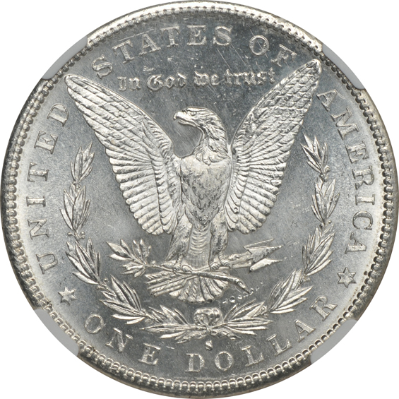 1885-S MS-62, and an 1886-S MS-63, both NGC