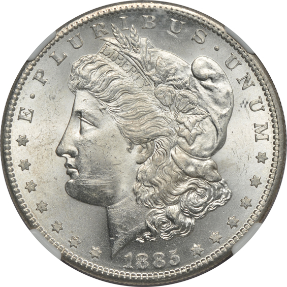 1885-S MS-62, and an 1886-S MS-63, both NGC