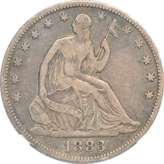 Five Liberty Seated half-dollars certified by NGC