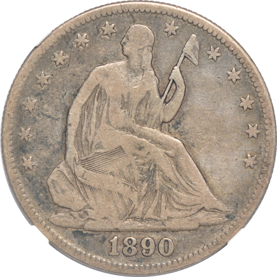 Five Liberty Seated half-dollars certified by NGC