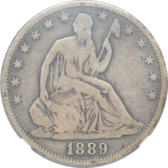 1866-S No Motto, 1879, and 1889, all NGC VG-8