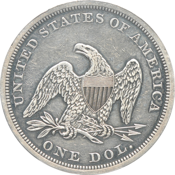 1864 cleaned, and an 1871 smoothed, both PCGS XF details