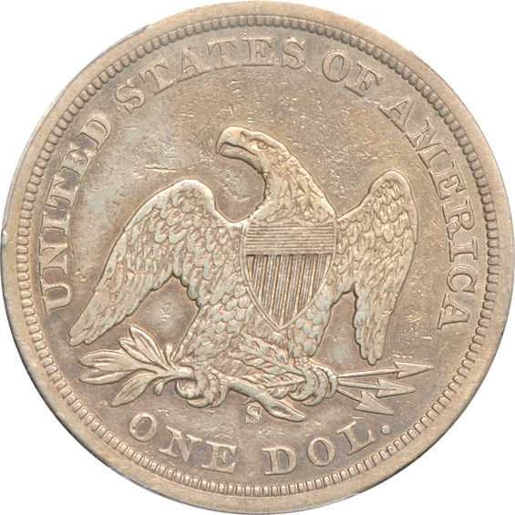 1859-S cleaned, and an 1869 scratched, both PCGS VF details