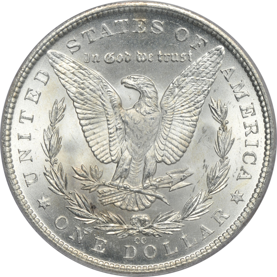 1882-CC, 1883-CC, and an 1884-CC, all PCGS MS-65