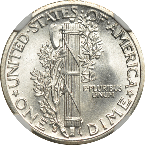 1935-S MS-65 FB, and a 1942/41 AU details/cleaned, both NGC