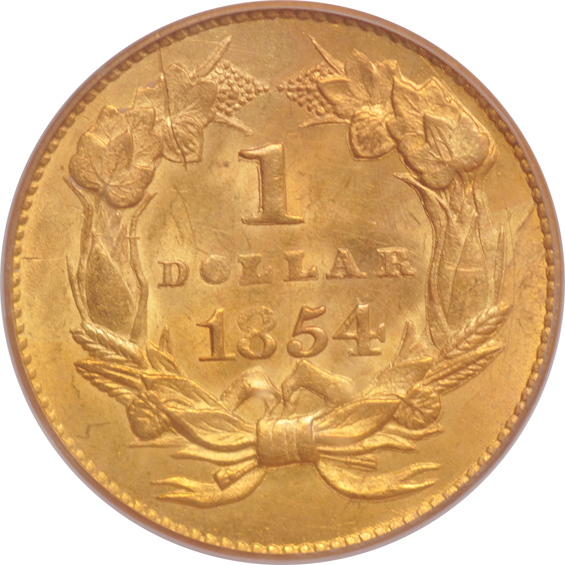 1854 Type 2 PCGS MS-62