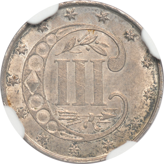 1853 NGC MS-63, and an 1861 NGC MS-63 CAC