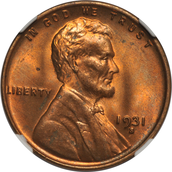 Seven 1931-S, all NGC MS-64 RB
