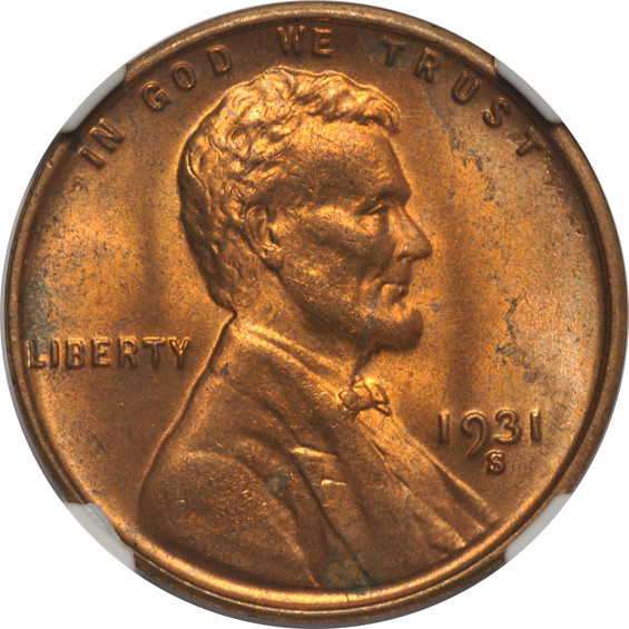 Seven 1931-S, all NGC MS-64 RB