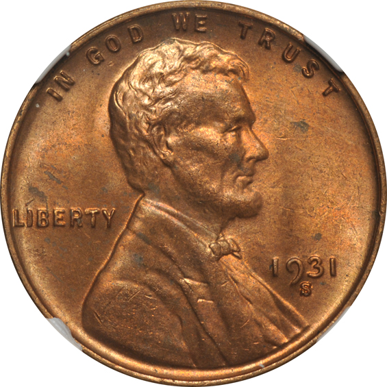 Seven 1931-S, all NGC MS-64 RB