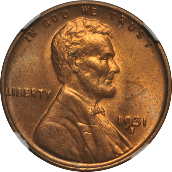 Seven 1931-S, all NGC MS-64 RB