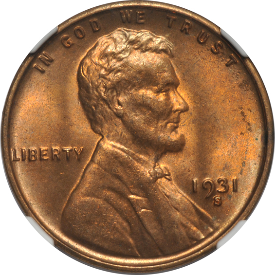 Four 1931-S, all NGC MS-64 RD